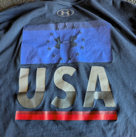 Under Armour Tee Heatgear USA patriotic America Mens Large - Picture 4 of 5